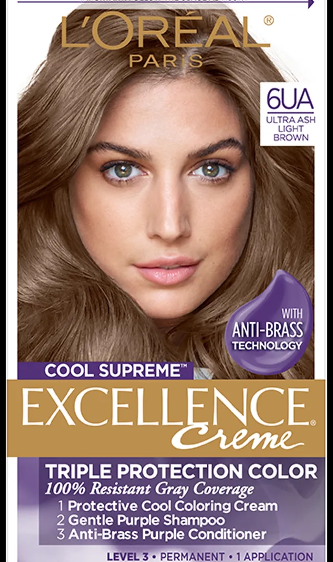 L'Oreal Cool Supreme Permanent Gray Coverage Hair Color Ultra Ash Light Brown Clearance