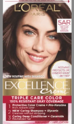 L'Oreal Crème Permanent Triple Care Hair Color 5AR Medium Maple Brown Sale