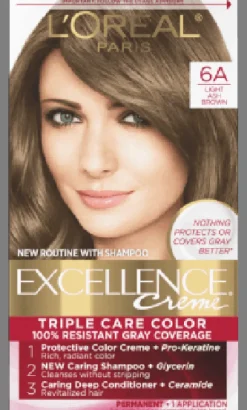 L'Oreal Crème Permanent Triple Care Hair Color 6A Light Ash Brown Best