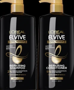 L'Oreal Elvive Total Repair 5 Repairing Shampoo & Repairing Conditioner set New