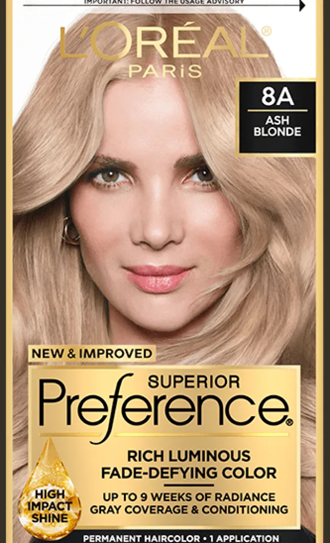 L'Oreal Fade-Defying Shine Permanent Hair Color 8A Ash Blonde Online