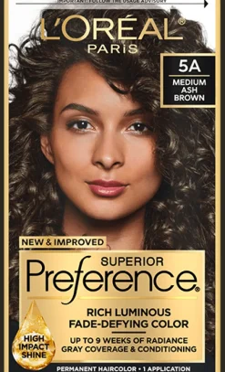 L'Oreal Fade-Defying Shine Permanent Hair Color 5A Medium Ash Brown Best
