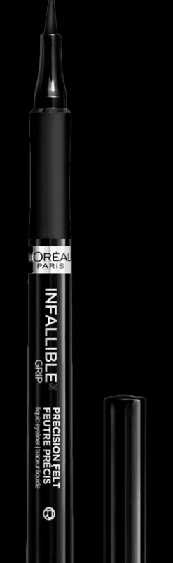 L'Oreal Grip Precision Felt Waterproof Eyeliner Black Hot
