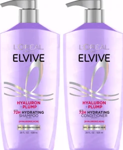 L'Oreal Hyaluron Plump Hydrating Shampoo Conditioner for Dry Hair Hot