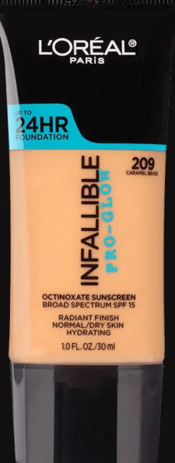 L'Oreal Pro-Glow Foundation 209 Caramel Beige Outlet