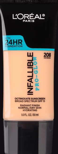 L'Oreal Pro-Glow Foundation 208 Sun Beige Discount