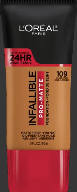 L'Oreal Pro-Matte Foundation Classic Tan 109 Fashion