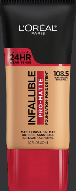 L'Oreal Pro-Matte Foundation Honey Bisque 108.5 New