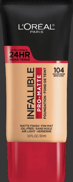 L'Oreal Pro-Matte Foundation Golden Beige 104 Hot