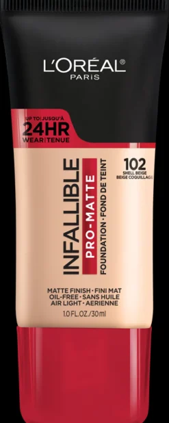 L'Oreal Pro-Matte Foundation Shell Beige 102 Clearance