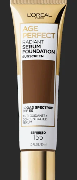 L'Oreal Radiant Serum Foundation with SPF 50 155 Espresso New