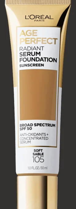 L'Oreal Radiant Serum Foundation with SPF 50 105 Soft Sable Fashion