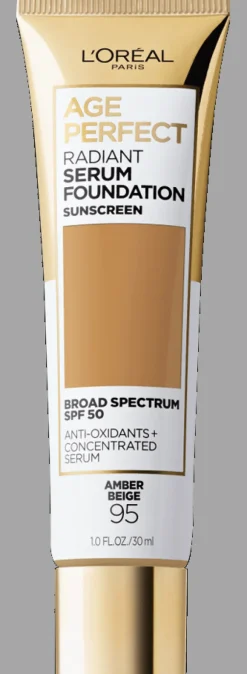 L'Oreal Radiant Serum Foundation with SPF 50 95 Amber Beige New