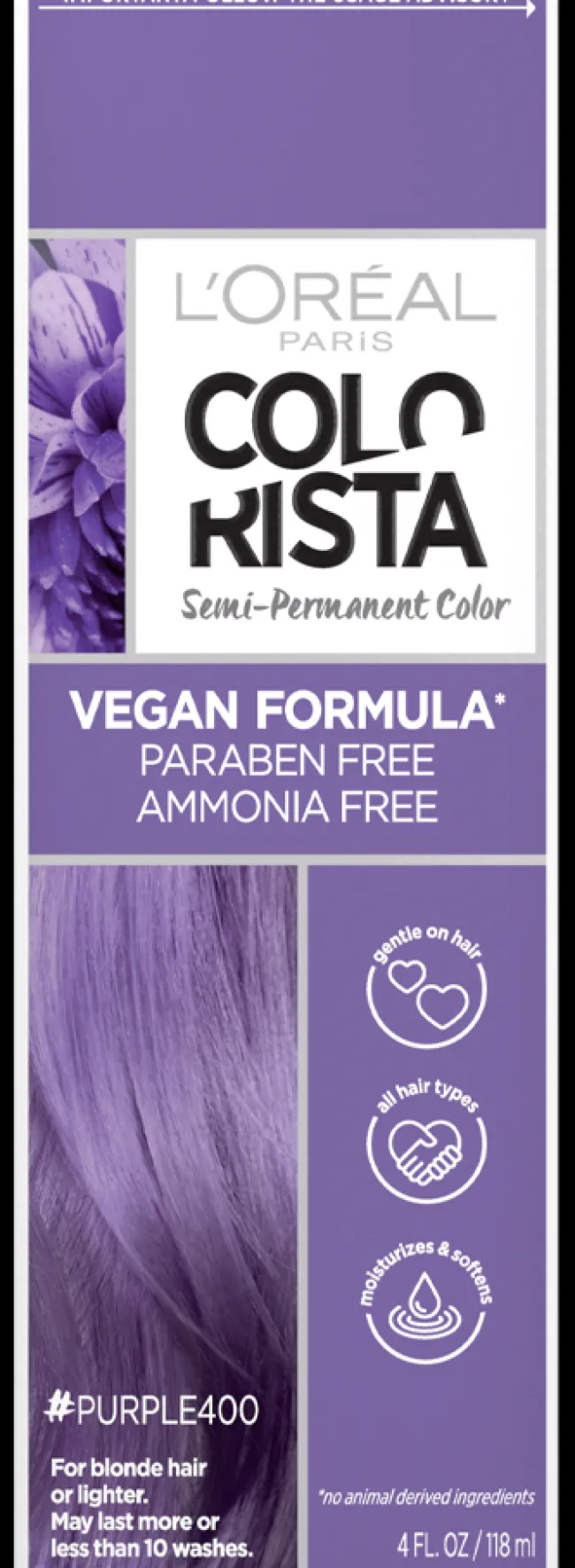 L'Oreal Semi-Permanent Hair Color 400 Purple Clearance