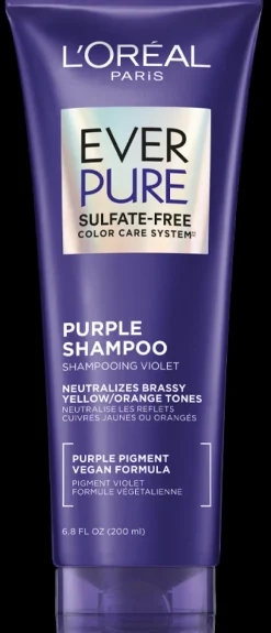 L'Oreal Sulfate Free Purple Shampoo for Toning Blonde Bleached Hair Fashion