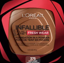 L'Oreal Up to 24H Fresh Wear Foundation in a Powder Deep Amber Discount