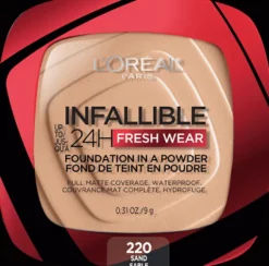 L'Oreal Up to 24H Fresh Wear Foundation in a Powder Sand Sale