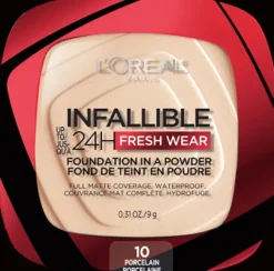 L'Oreal Up to 24H Fresh Wear Foundation in a Powder Porcelain Sale